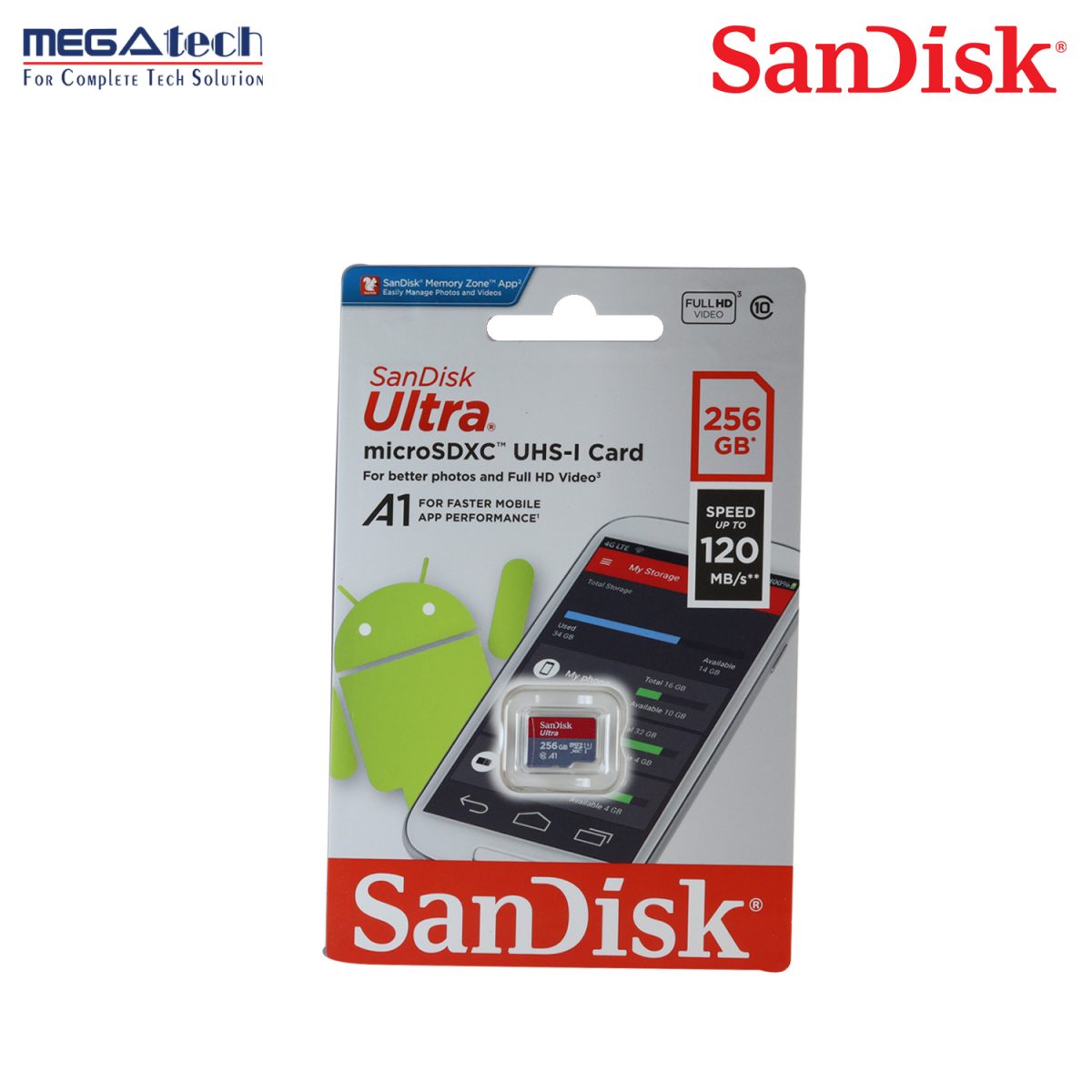 SanDisk 256GB Ultra microSDHC UHS-I Class 10 SD card