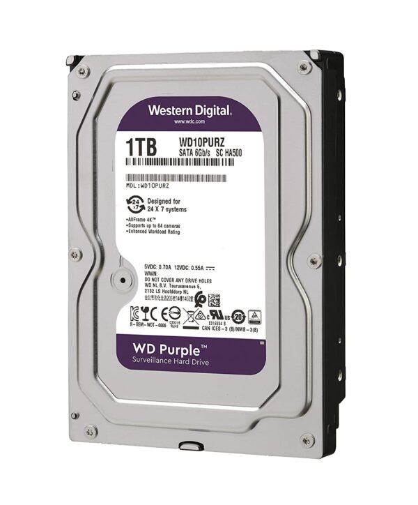 Buy this amazing Western Digital 1 TB Purple Surveillance Internal Hard Drive at the best price